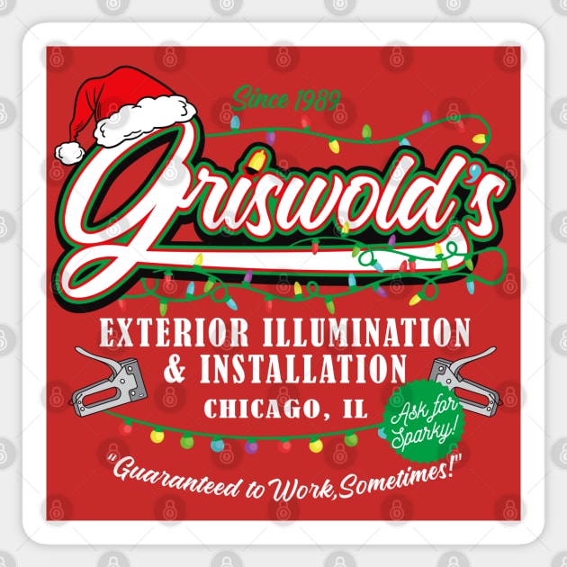 Griswold Illumination Christmas Vacation '89 Dks Sticker by Alema Art